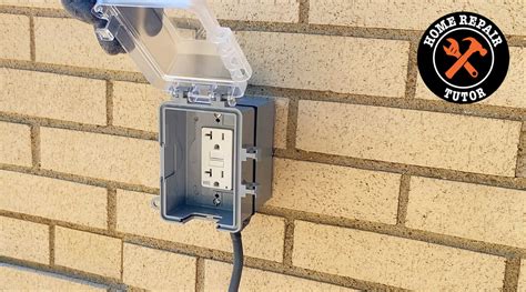 install outdoor electrical box|installing an exterior outlet box.